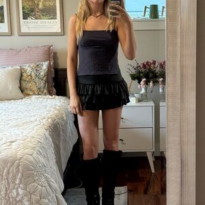 Urban Outfitters Heather Gray Ruffle Skirt